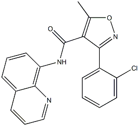 N4-(8-quinolyl)-3-(2-chlorophenyl)-5-methylisoxazole-4-carboxamide Struktur