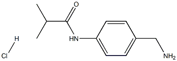 N-[4-(aminomethyl)phenyl]-2-methylpropanamide hydrochloride Struktur