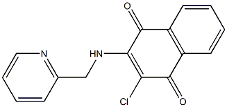 2-chloro-3-[(2-pyridinylmethyl)amino]naphthoquinone Struktur