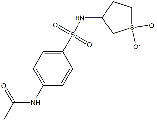 N-(4-{[(1,1-dioxidotetrahydrothien-3-yl)amino]sulfonyl}phenyl)acetamide Struktur