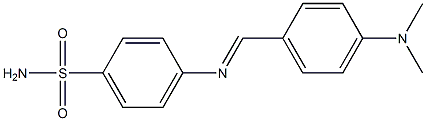 4-{[4-(dimethylamino)benzylidene]amino}benzene-1-sulfonamide Struktur