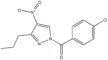 (4-chlorophenyl)(4-nitro-3-propyl-1H-pyrazol-1-yl)methanone Struktur