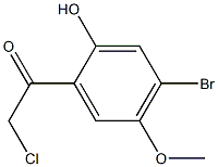 1-(4-bromo-2-hydroxy-5-methoxyphenyl)-2-chloro-1-ethanone Struktur