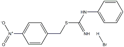 4-nitrobenzyl anilinomethanimidothioate hydrobromide Struktur