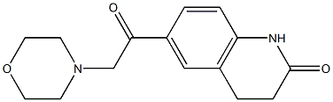 6-(2-morpholinoacetyl)-1,2,3,4-tetrahydroquinolin-2-one Struktur