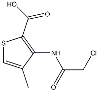 3-[(2-chloroacetyl)amino]-4-methylthiophene-2-carboxylic acid Struktur