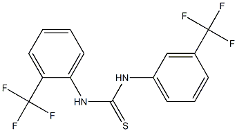 N-[2-(trifluoromethyl)phenyl]-N'-[3-(trifluoromethyl)phenyl]thiourea Struktur