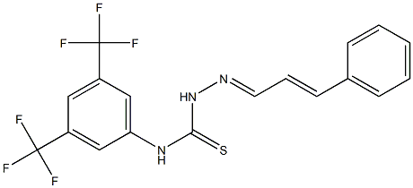 N1-[3,5-di(trifluoromethyl)phenyl]-2-(3-phenylprop-2-enylidene)hydrazine-1- carbothioamide Struktur