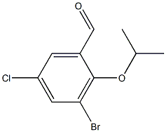 3-bromo-5-chloro-2-isopropoxybenzaldehyde Struktur