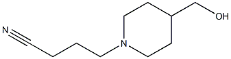 4-(4-(hydroxymethyl)piperidin-1-yl)butanenitrile Struktur