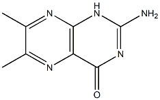 2-amino-6,7-dimethyl-1H-pteridin-4-one Struktur