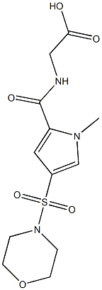 ({[1-methyl-4-(morpholin-4-ylsulfonyl)-1H-pyrrol-2-yl]carbonyl}amino)acetic acid Struktur