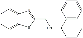 (1,3-benzothiazol-2-ylmethyl)(1-phenylbutyl)amine Struktur