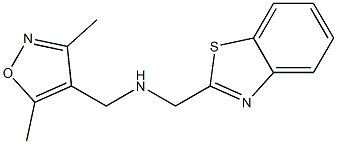 (1,3-benzothiazol-2-ylmethyl)[(3,5-dimethyl-1,2-oxazol-4-yl)methyl]amine Struktur