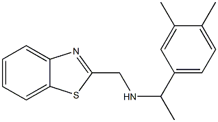 (1,3-benzothiazol-2-ylmethyl)[1-(3,4-dimethylphenyl)ethyl]amine Struktur