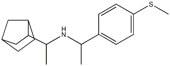 (1-{bicyclo[2.2.1]heptan-2-yl}ethyl)({1-[4-(methylsulfanyl)phenyl]ethyl})amine Struktur