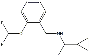 (1-cyclopropylethyl)({[2-(difluoromethoxy)phenyl]methyl})amine Struktur