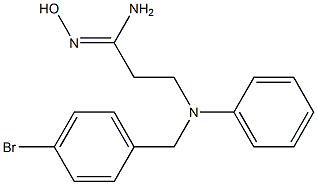 (1Z)-3-[(4-bromobenzyl)(phenyl)amino]-N'-hydroxypropanimidamide Struktur