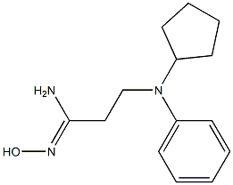 (1Z)-3-[cyclopentyl(phenyl)amino]-N'-hydroxypropanimidamide Struktur