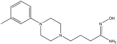 (1Z)-N'-hydroxy-4-[4-(3-methylphenyl)piperazin-1-yl]butanimidamide Struktur