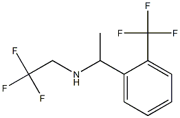 (2,2,2-trifluoroethyl)({1-[2-(trifluoromethyl)phenyl]ethyl})amine Struktur