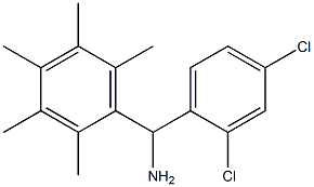 (2,4-dichlorophenyl)(2,3,4,5,6-pentamethylphenyl)methanamine Struktur