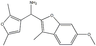 (2,5-dimethylfuran-3-yl)(6-methoxy-3-methyl-1-benzofuran-2-yl)methanamine Struktur