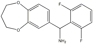 (2,6-difluorophenyl)(3,4-dihydro-2H-1,5-benzodioxepin-7-yl)methanamine Struktur