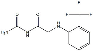 (2-{[2-(trifluoromethyl)phenyl]amino}acetyl)urea Struktur