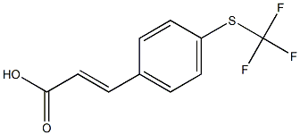 (2E)-3-{4-[(trifluoromethyl)sulfanyl]phenyl}prop-2-enoic acid Struktur