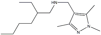 (2-ethylhexyl)[(1,3,5-trimethyl-1H-pyrazol-4-yl)methyl]amine Struktur