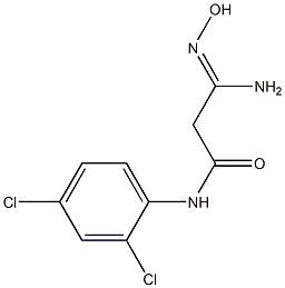 (3Z)-3-amino-N-(2,4-dichlorophenyl)-3-(hydroxyimino)propanamide Struktur