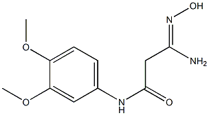 (3Z)-3-amino-N-(3,4-dimethoxyphenyl)-3-(hydroxyimino)propanamide Struktur