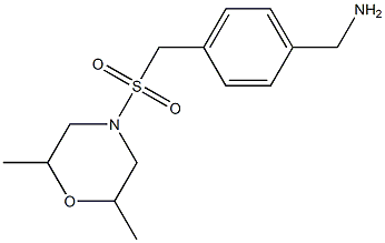 (4-{[(2,6-dimethylmorpholine-4-)sulfonyl]methyl}phenyl)methanamine Struktur