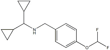 (dicyclopropylmethyl)({[4-(difluoromethoxy)phenyl]methyl})amine Struktur