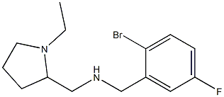 [(2-bromo-5-fluorophenyl)methyl][(1-ethylpyrrolidin-2-yl)methyl]amine Struktur