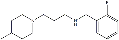 [(2-fluorophenyl)methyl][3-(4-methylpiperidin-1-yl)propyl]amine Struktur