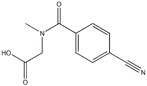 [(4-cyanobenzoyl)(methyl)amino]acetic acid Struktur