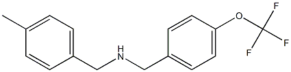 [(4-methylphenyl)methyl]({[4-(trifluoromethoxy)phenyl]methyl})amine Struktur