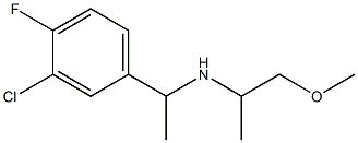 [1-(3-chloro-4-fluorophenyl)ethyl](1-methoxypropan-2-yl)amine Struktur