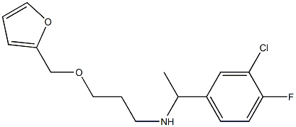 [1-(3-chloro-4-fluorophenyl)ethyl][3-(furan-2-ylmethoxy)propyl]amine Struktur