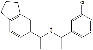 [1-(3-chlorophenyl)ethyl][1-(2,3-dihydro-1H-inden-5-yl)ethyl]amine Struktur