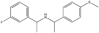 [1-(3-fluorophenyl)ethyl]({1-[4-(methylsulfanyl)phenyl]ethyl})amine Struktur