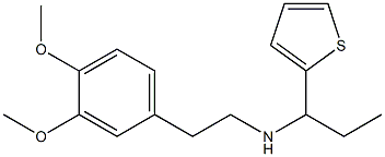 [2-(3,4-dimethoxyphenyl)ethyl][1-(thiophen-2-yl)propyl]amine Struktur