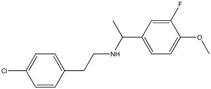 [2-(4-chlorophenyl)ethyl][1-(3-fluoro-4-methoxyphenyl)ethyl]amine Struktur