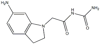 [2-(6-amino-2,3-dihydro-1H-indol-1-yl)acetyl]urea Struktur