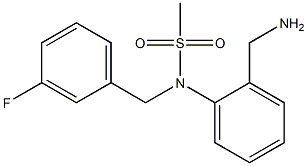 [2-(aminomethyl)phenyl]-N-[(3-fluorophenyl)methyl]methanesulfonamide Struktur