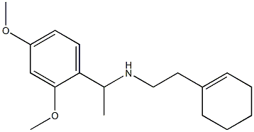 [2-(cyclohex-1-en-1-yl)ethyl][1-(2,4-dimethoxyphenyl)ethyl]amine Struktur