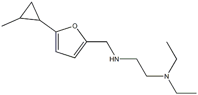 [2-(diethylamino)ethyl]({[5-(2-methylcyclopropyl)furan-2-yl]methyl})amine Struktur