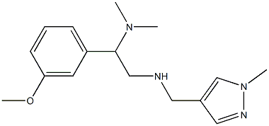 [2-(dimethylamino)-2-(3-methoxyphenyl)ethyl][(1-methyl-1H-pyrazol-4-yl)methyl]amine Struktur